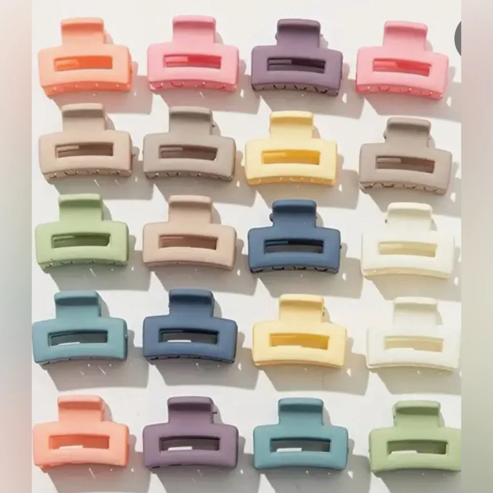 20 Pcs Candy Color Basic Mini Size Hair Claw Cute Matte‎ Hair Clip. NWOT